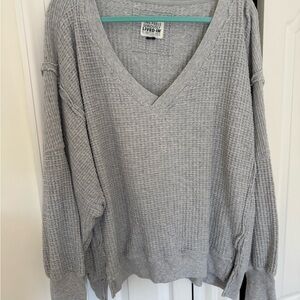 Aerie Waffle Knit V-Neck